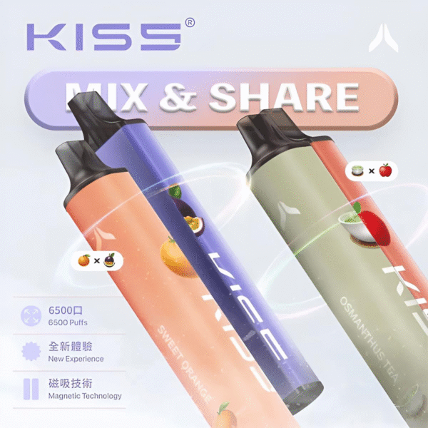 KIS5 6500口拋棄式電子煙鎧斯一次性煙桿 MIX&SHARE 就是為懂生活的人準備的選擇